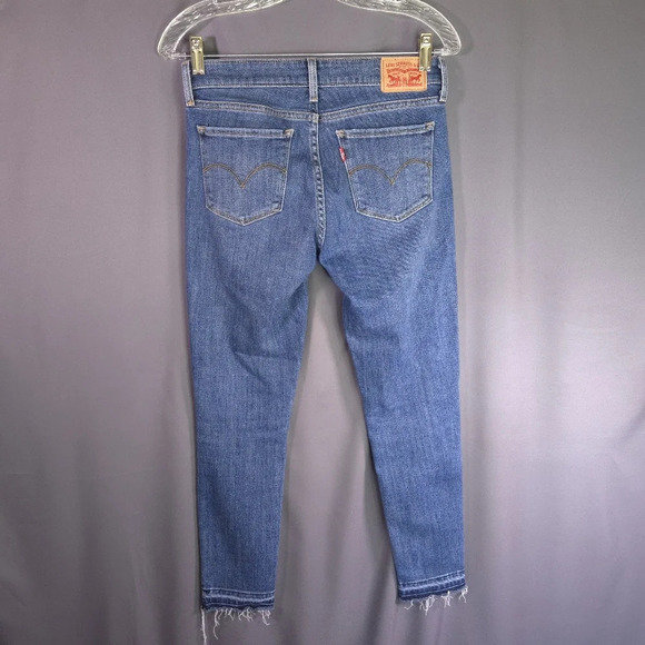 Levi's 711 Skinny Jeans Raw Hem Size 27 western, cowgirl - Picture 5 of 11